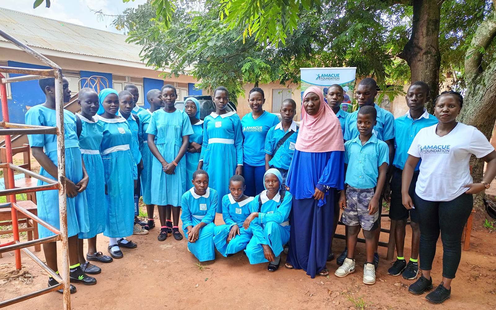 Amacue Foundation receives a donation of books on behalf of Bukakande Muslim Primary School